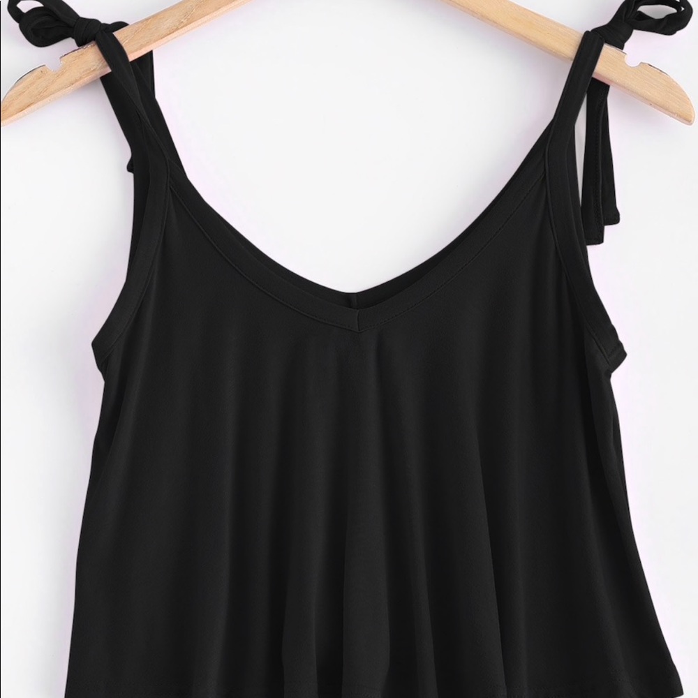 Black self tie Pure + Good tank